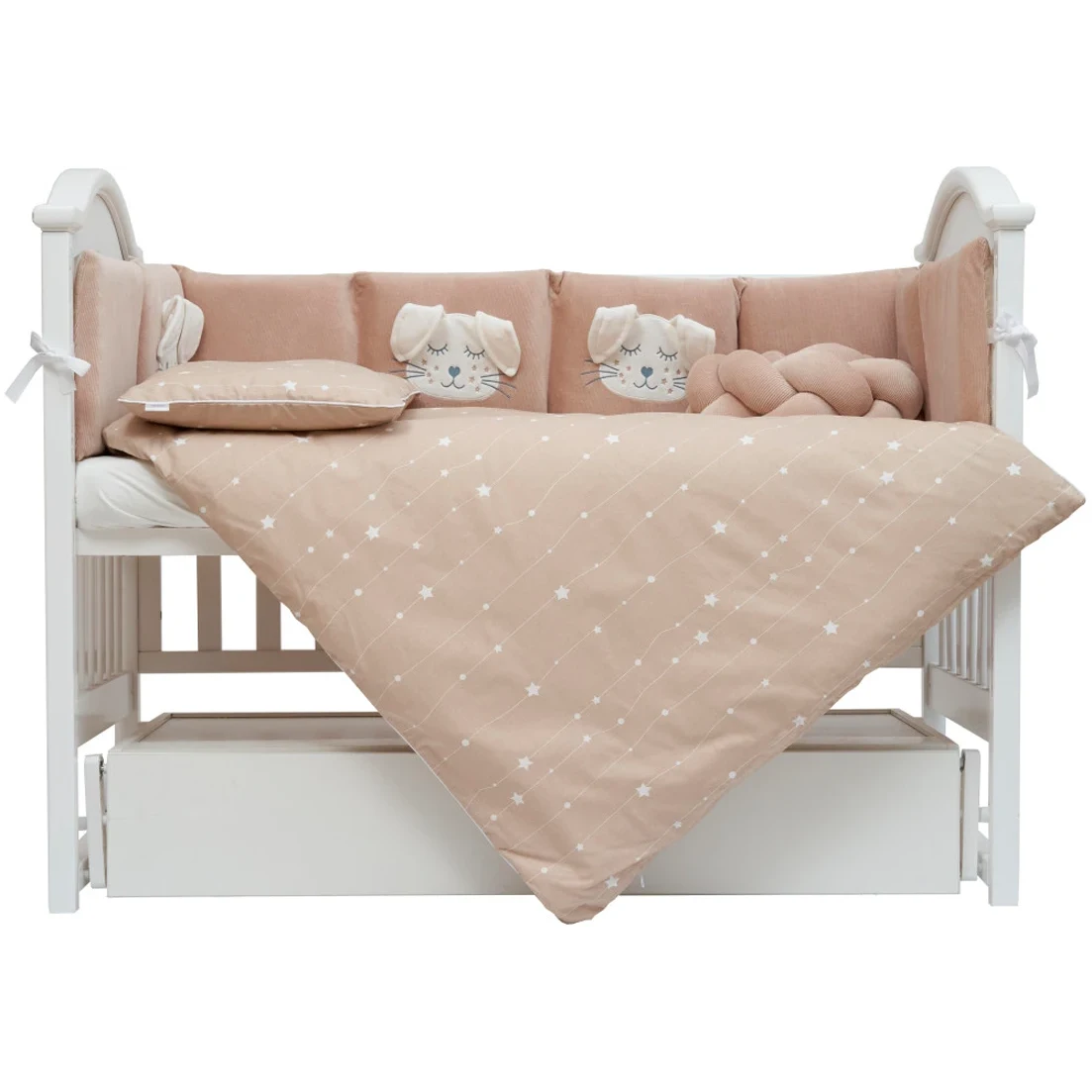 Постельный комплект 7 эл Twins Кролик 4075-TК-02, beige